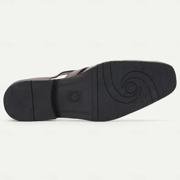 Men's Brown Leather Fisherman Sandals - Comfortable Casual Summer Shoes with Buckle Strap