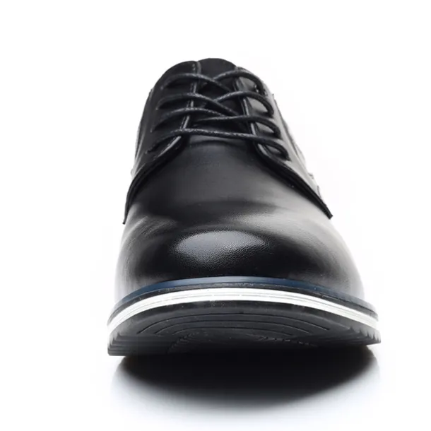 Men's Brown Leather Oxford Shoes with Non-Slip Rubber Sole - Stylish and Comfortable Dress Shoes for Formal and Casual Wear