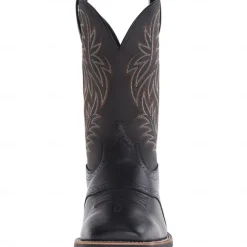 Men's Brown Western Cowboy Boots with Embroidered Shaft, Durable Faux Leather for Ranch and Casual Wear