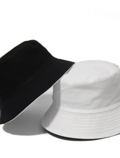 Men's Bucket Hat Sun Hat Fishing Hat Boonie hat Hiking Hat Orange / Blue Yellow / Blue Cotton Streetwear Stylish Casual Outdoor Daily Going out Plain UV Sun Protection Sunscreen Lightweight Quick Dry