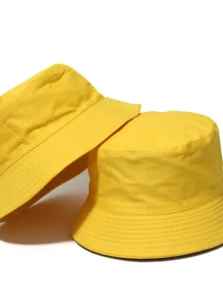 Men's Bucket Hat Sun Hat Fishing Hat Boonie hat Hiking Hat Orange / Blue Yellow / Blue Cotton Streetwear Stylish Casual Outdoor Daily Going out Plain UV Sun Protection Sunscreen Lightweight Quick Dry