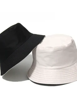 Men's Bucket Hat Sun Hat Fishing Hat Boonie hat Hiking Hat Orange / Blue Yellow / Blue Cotton Streetwear Stylish Casual Outdoor Daily Going out Plain UV Sun Protection Sunscreen Lightweight Quick Dry