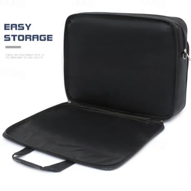 Men's Business Laptop Bag with Shoulder Strap, Water-Resistant Work Briefcase with Multiple Zipper Pockets for Office and Travel