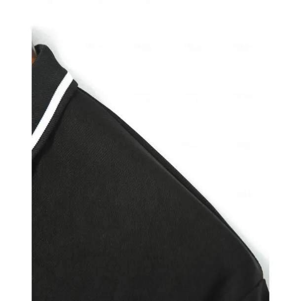 Men's Business Polo Golf Shirt Business Casual Ribbed Polo Collar Short Sleeve Solid Color Buttons Summer Spring & Fall Light Pink Dark Pink Black White Light Green Dark navy Business Polo