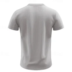 Men's Button T Shirt T Shirt Henley Shirt Tee Short Sleeve Henley Summer Spring Plain Fashion Designer Basic Jacquard Vacation Street Going out Black White Red Top Tee for Men