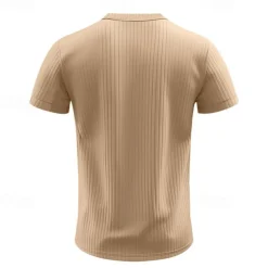 Men's Button T Shirt T Shirt Henley Shirt Tee Short Sleeve Henley Summer Spring Plain Fashion Designer Basic Jacquard Vacation Street Going out Black White Red Top Tee for Men