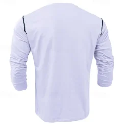 Men's Button T Shirt T Shirt Henley Shirt Tee Long Sleeve Henley Spring & Fall Color Block Fashion Designer Basic Patchwork Vacation Street Going out Black White Wine Top Tee for Men