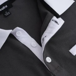 Men's Button Up Polos Cotton Polo Shirt Casual Holiday Lapel Ribbed Polo Collar Short Sleeve Fashion Basic Plain Classic Summer Regular Fit Navy Black White Burgundy Sky Blue Grey Button Up Polos