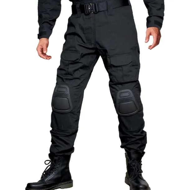 Men's Camouflage Hunting Pants Tactical Pants with Knee Pads Ripstop Windproof Breathable Multi-Pockets Winter Autumn Camo Cotton Bottoms for Hunting Military Training Jungle Python Desert Python CP