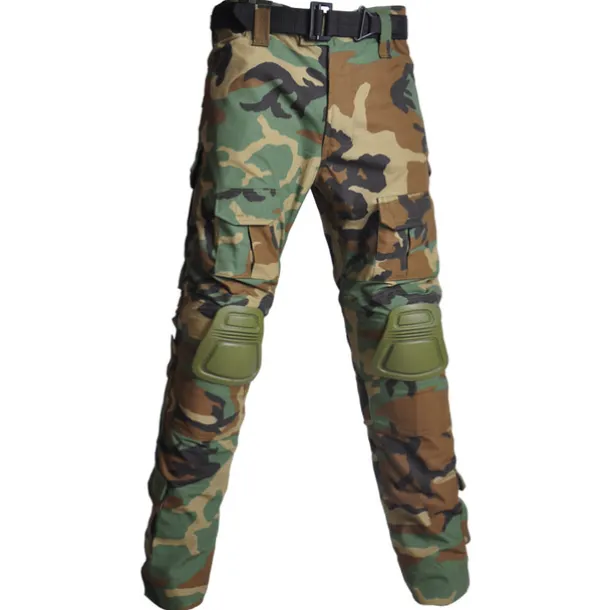 Men's Camouflage Hunting Pants Tactical Pants with Knee Pads Ripstop Windproof Breathable Multi-Pockets Winter Autumn Camo Cotton Bottoms for Hunting Military Training Jungle Python Desert Python CP
