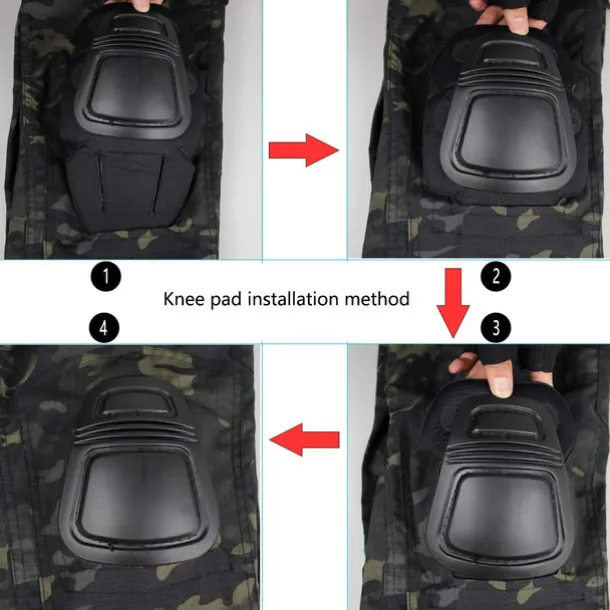 Men's Camouflage Hunting Pants Tactical Pants with Knee Pads Ripstop Windproof Breathable Multi-Pockets Winter Autumn Camo Cotton Bottoms for Hunting Military Training Jungle Python Desert Python CP