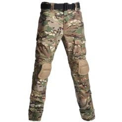 Men's Camouflage Hunting Pants Tactical Pants with Knee Pads Ripstop Windproof Breathable Multi-Pockets Winter Autumn Camo Cotton Bottoms for Hunting Military Training Jungle Python Desert Python CP