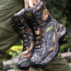 Men's Camouflage Outdoor Hiking Boots – Waterproof, Durable, and Lightweight with Non-Slip Sole for Hunting and Trekking