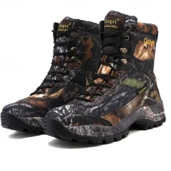 Men's Camouflage Outdoor Hiking Boots – Waterproof, Durable, and Lightweight with Non-Slip Sole for Hunting and Trekking