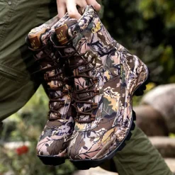 Men's Camouflage Outdoor Hiking Boots – Waterproof, Durable, and Lightweight with Non-Slip Sole for Hunting and Trekking