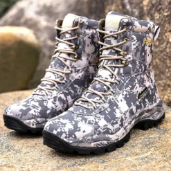 Men's Camouflage Outdoor Hiking Boots – Waterproof, Durable, and Lightweight with Non-Slip Sole for Hunting and Trekking