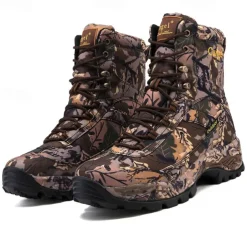 Men's Camouflage Outdoor Hiking Boots – Waterproof, Durable, and Lightweight with Non-Slip Sole for Hunting and Trekking