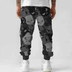 Men's Camouflage Sweatpants Joggers Trousers Mid Waist Drawstring Elastic Waist Active Vintage Casual Outdoor Street Dailywear Pocket Spring Fall Winter 3D Print Green Gray