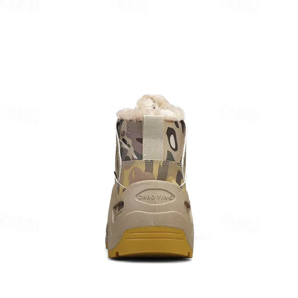 Men's Camouflage Winter Hiking Boots with Fur Lining – Waterproof Insulated Outdoor Snow Boots
