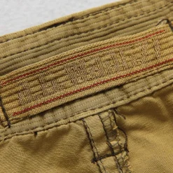 Men's Capri Cargo Shorts Cargo Shorts Capri Pants Shorts Summer Shorts Multi Pocket Flap Pocket Plain Comfort Wearable Knee Length Outdoor Sport Daily Fashion Casual Army Green Red