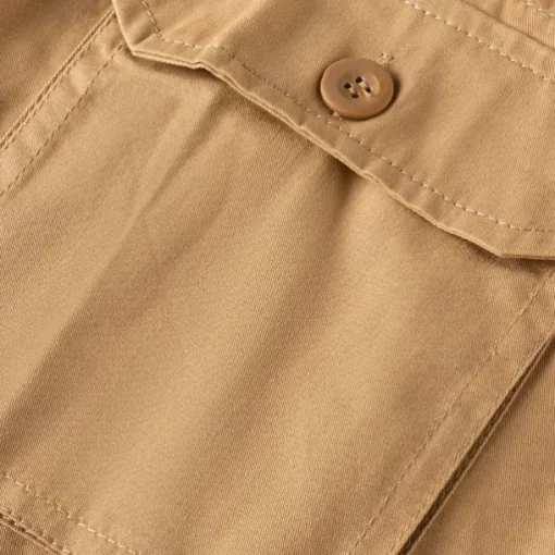 Men's Capri Cargo Shorts Cargo Shorts Capri Pants Shorts Summer Shorts Zipper Multiple Pockets Flap Pocket Plain Comfort Breathable Knee Length Outdoor Vacation Sporty Casual Red Khaki
