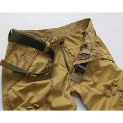 Men's Capri Cargo Shorts Cargo Shorts Shorts Capri Pants Hiking Shorts Leg Drawstring 6 Pocket Plain Comfort Outdoor Daily Going out Fashion Streetwear Black Army Green