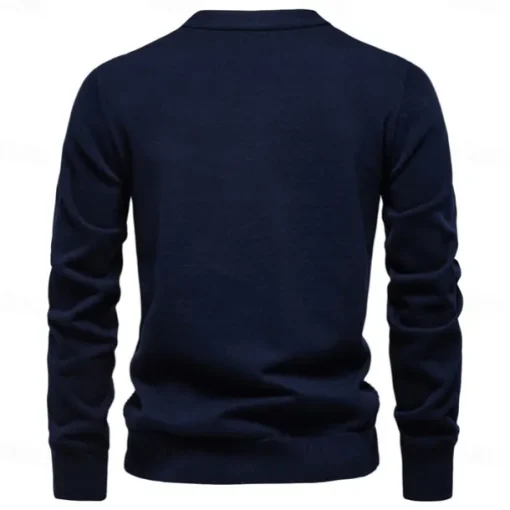 Men's Cardigan Sweater Cardigan Ribbed Knit Regular Tops Button Up Button-Down Solid Color V Neck Knitwear Fashion Work Causal Clothing Apparel Spring & Fall Navy Blue Beige S M L