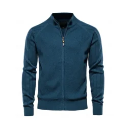 Men's Cardigan Sweater Navy Blue Dark Green khaki Long Sleeve Top Golf Attire Clothes Outfits Wear Apparel