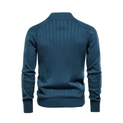 Men's Cardigan Sweater Navy Blue Dark Green khaki Long Sleeve Top Golf Attire Clothes Outfits Wear Apparel