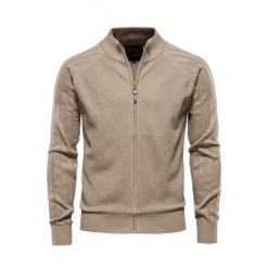 Men's Cardigan Sweater Navy Blue Dark Green khaki Long Sleeve Top Golf Attire Clothes Outfits Wear Apparel