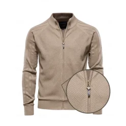 Men's Cardigan Sweater Navy Blue Dark Green khaki Long Sleeve Top Golf Attire Clothes Outfits Wear Apparel