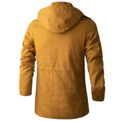 Men's Cargo Jacket Hiking Windbreaker Hiking Fleece Jacket Winter Outdoor Thermal Warm Windproof Breathable Lightweight Outerwear Parka Trench Coat Ski / Snowboard Fishing Climbing Black Yellow Army