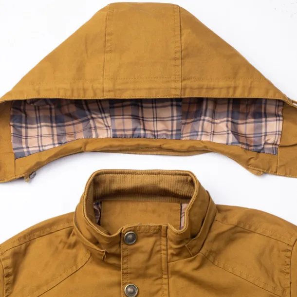 Men's Cargo Jacket Hiking Windbreaker Hiking Fleece Jacket Winter Outdoor Thermal Warm Windproof Breathable Lightweight Outerwear Parka Trench Coat Ski / Snowboard Fishing Climbing Black Yellow Army