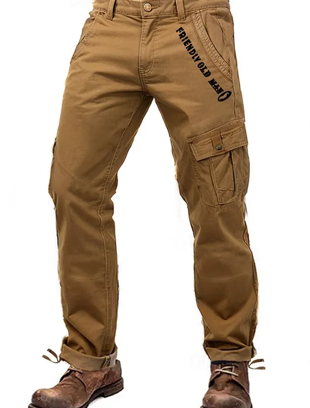 Men's Cargo Pants Cargo Trousers Work Pants Multi Pocket Graphic Letter Outdoor Full Length Outdoor Sports Outdoor Casual Sports Fashion Yellow Army Green Micro-elastic