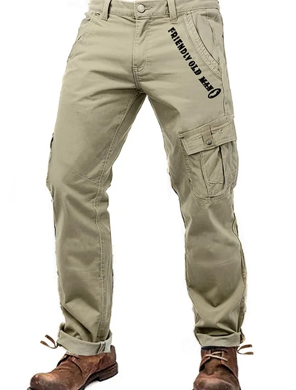 Men's Cargo Pants Cargo Trousers Work Pants Multi Pocket Graphic Letter Outdoor Full Length Outdoor Sports Outdoor Casual Sports Fashion Yellow Army Green Micro-elastic