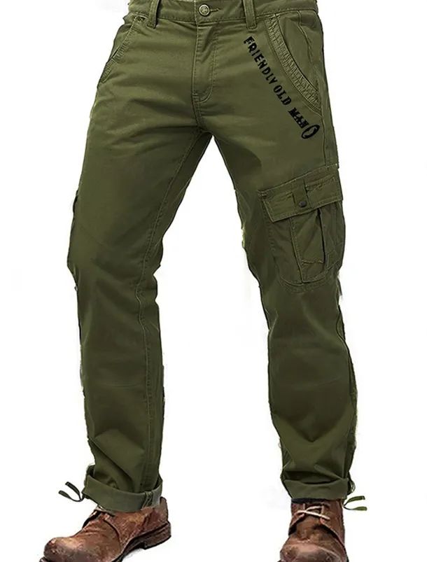 Men's Cargo Pants Cargo Trousers Work Pants Multi Pocket Graphic Letter Outdoor Full Length Outdoor Sports Outdoor Casual Sports Fashion Yellow Army Green Micro-elastic