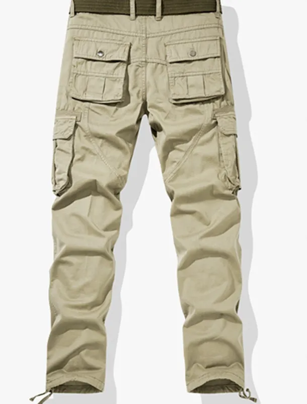 Men's Cargo Pants Cargo Trousers Work Pants Multi Pocket Graphic Letter Outdoor Full Length Outdoor Sports Outdoor Casual Sports Fashion Yellow Army Green Micro-elastic