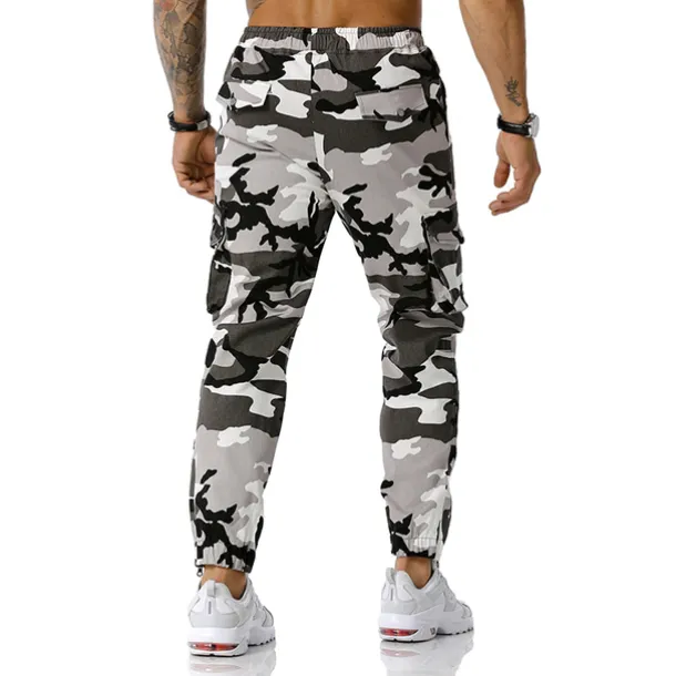 Men's Cargo Pants Cargo Trousers Trousers Camo Pants Elastic Waist Flap Pocket Camouflage Full Length Work Holiday Cotton Blend Stylish Casual / Sporty Army Green Red Micro-elastic