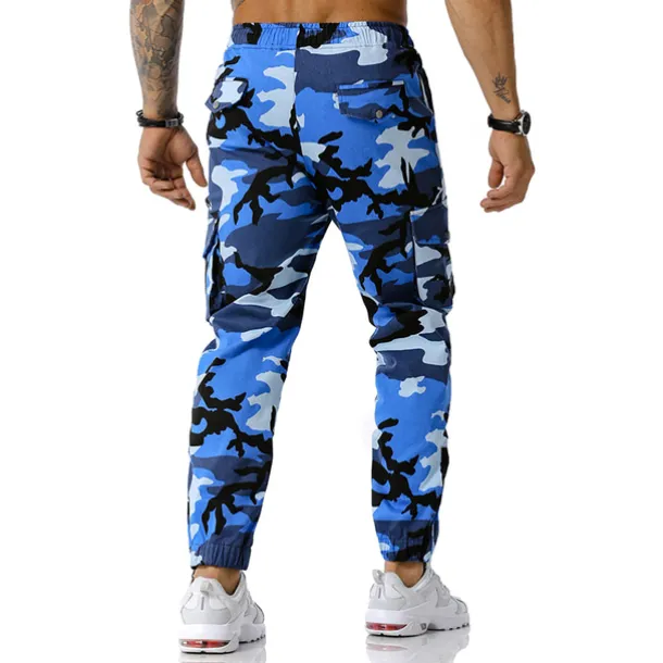 Men's Cargo Pants Cargo Trousers Trousers Camo Pants Elastic Waist Flap Pocket Camouflage Full Length Work Holiday Cotton Blend Stylish Casual / Sporty Army Green Red Micro-elastic