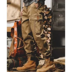 Men's Cargo Pants Cargo Trousers Techwear Pocket Drawstring Elastic Waist Plain Comfort Breathable Outdoor Daily Going out Fashion Casual Black Khaki