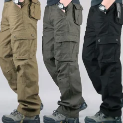 Men's Cargo Pants Cargo Trousers Trousers Work Pants Multi Pocket Plain Comfort Breathable Casual Daily Streetwear Sports Fashion ArmyGreen Grass Green Micro-elastic