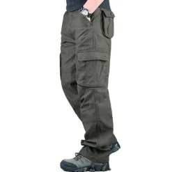 Men's Cargo Pants Cargo Trousers Trousers Work Pants Multi Pocket Plain Comfort Breathable Casual Daily Streetwear Sports Fashion ArmyGreen Grass Green Micro-elastic