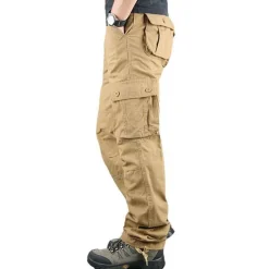 Men's Cargo Pants Cargo Trousers Trousers Work Pants Multi Pocket Plain Comfort Breathable Casual Daily Streetwear Sports Fashion ArmyGreen Grass Green Micro-elastic