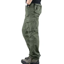 Men's Cargo Pants Cargo Trousers Trousers Work Pants Multi Pocket Plain Comfort Breathable Casual Daily Streetwear Sports Fashion ArmyGreen Grass Green Micro-elastic