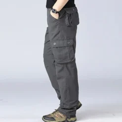 Men's Cargo Pants Cargo Trousers Trousers Work Pants Multi Pocket Plain Comfort Breathable Casual Daily Streetwear Sports Fashion ArmyGreen Grass Green Micro-elastic