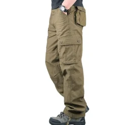 Men's Cargo Pants Cargo Trousers Trousers Work Pants Multi Pocket Plain Comfort Breathable Casual Daily Streetwear Sports Fashion ArmyGreen Grass Green Micro-elastic