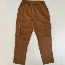 Men's Cargo Pants Cargo Trousers Trousers Casual Pants Zipper Drawstring Elastic Waist Plain Comfort Soft Full Length Outdoor Daily Running Fashion Streetwear Black Brown