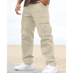 Men's Cargo Pants Cargo Trousers Pocket Plain Comfort Breathable Outdoor Daily Going out Fashion Casual Black Army Green