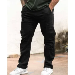 Men's Cargo Pants Cargo Trousers Pocket Plain Comfort Breathable Outdoor Daily Going out Fashion Casual Black Army Green