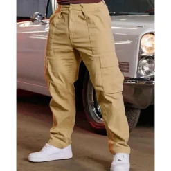 Men's Cargo Pants Cargo Trousers Pocket Plain Comfort Breathable Outdoor Daily Going out Fashion Casual Black Army Green